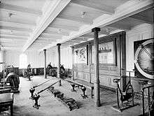 Le gymnase du Titanic, en 1912.