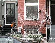 Décorations d'Halloween sur une maison de Washington.