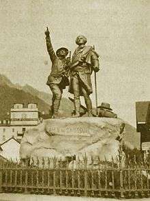 Monument à Horace-Bénédict de Saussure à Chamonix.