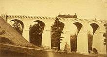 Viaduc de Chantilly juste après sa construction en 1859