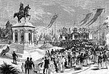 Inauguration de la statue de Charlemagne, le 26 juillet 1868.