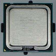Microprocesseur Intel Core 2 Duo.