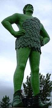 Statue du Géant Vert à Blue Earth, Minnesota