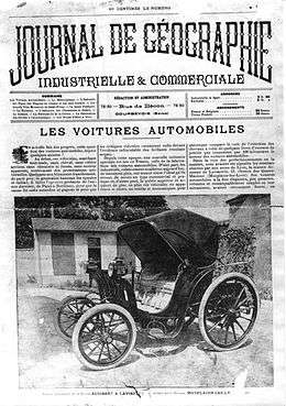 Une du Journal de géographie, décembre 1896.