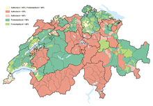 Les religions dans les communes suisses (2016)