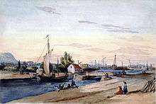 Le canal Lachine, vers 1850.