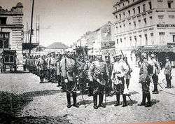 Soldats de l'occupation allemande à Liège.