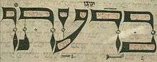 Fragment calligraphique du Mahzor de Worms (1272).