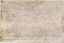 Grande Charte, copie de 1225.