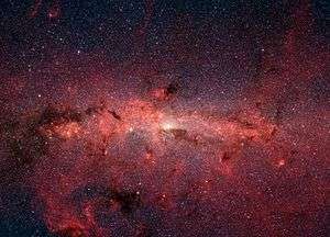Cœur de la Voie lactée vu en infrarouge par le télescope spatial Spitzer de la NASA.