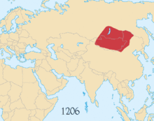Expansion de l'empire Mongol de 1206 à 1294