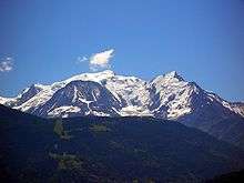 Le mont Blanc en juillet 2005.