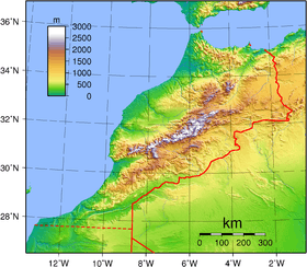 Carte topographique du pays