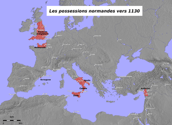 Le monde normand au XIIe siècle.