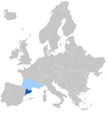 Officialité de l’occitan en Europe.  


     Langue officielle
     Sans reconnaissance officielle ou reconnaissance limitée.


