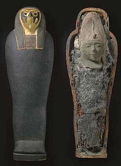 Figurine sacrée et son sarcophage.