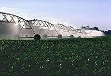 Irrigation du coton aux États-Unis.