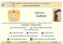 Portail de la Culture dans Wikipédia (détail)