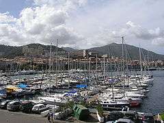 Ajaccio depuis son port de plaisance