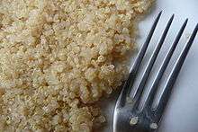 Des graines de quinoa cuites