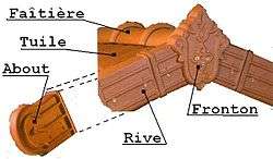 Rive de toit en terre cuite