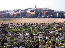 Cimetière musulman de Salé, vue sur Rabat