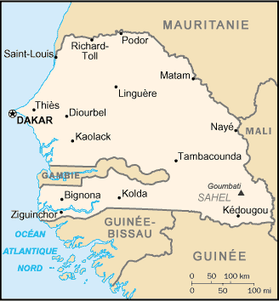 Carte du Sénégal