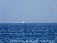 Le ciel et la mer dans diverses nuances de bleu