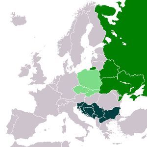 Pays où des langues slaves sont officielles