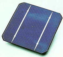 Cellule photovoltaïque en silicium.