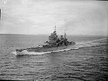 Le HMS King George V, au large de Scapa Flow