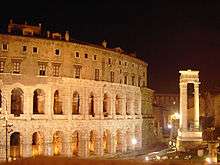 Le théâtre antique emploie les trois genres rhétoriques. Rome, Théâtre de Marcellus.