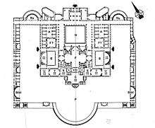 Plan des thermes de Trajan d'après I.Nielsen in P. Gros