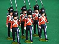 Figurines de Guards britanniques en 54 mm (1/32e).