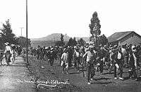 Marche de protestation organisée par Gandhi en 1913 (Transvaal).