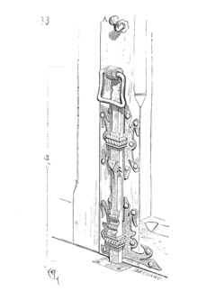 Verrou vertical à barre