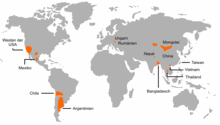 Zones de forte teneur de l'eau en arsenic