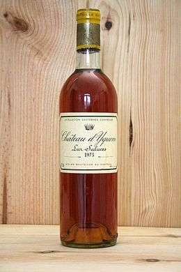 Château d'Yquem, millésime 1973