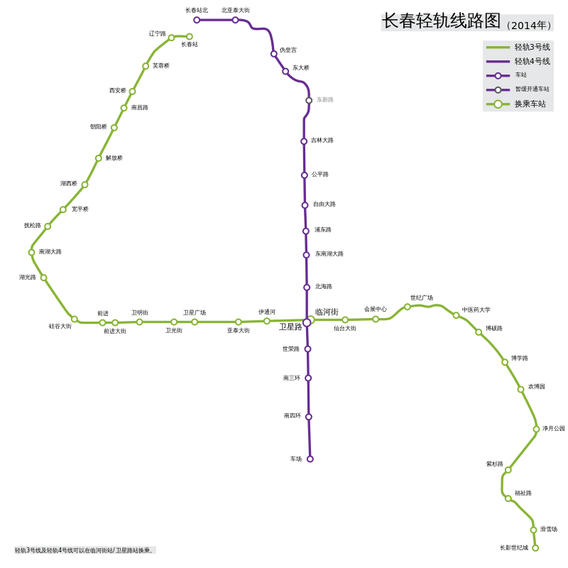 长春地铁十号线线路图,长春10号线线路图