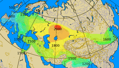 公元前2000年至前500年，战车在世界范围内的传播