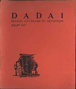 第一期《达达》期刊封面，查拉主编，1917年，苏黎世