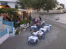 希腊露天餐厅