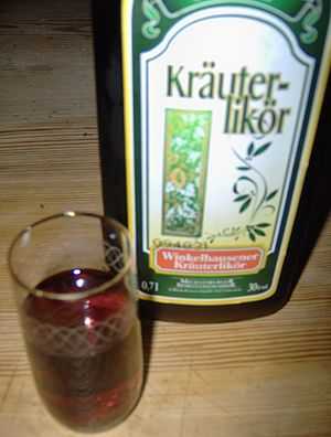 餐后酒Kräuterlikör.