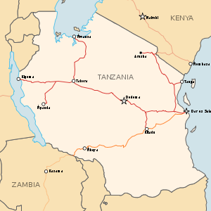 坦赞铁路路线图图片